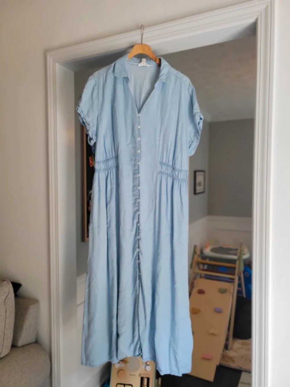 Terra & Sky button front long dress size XL